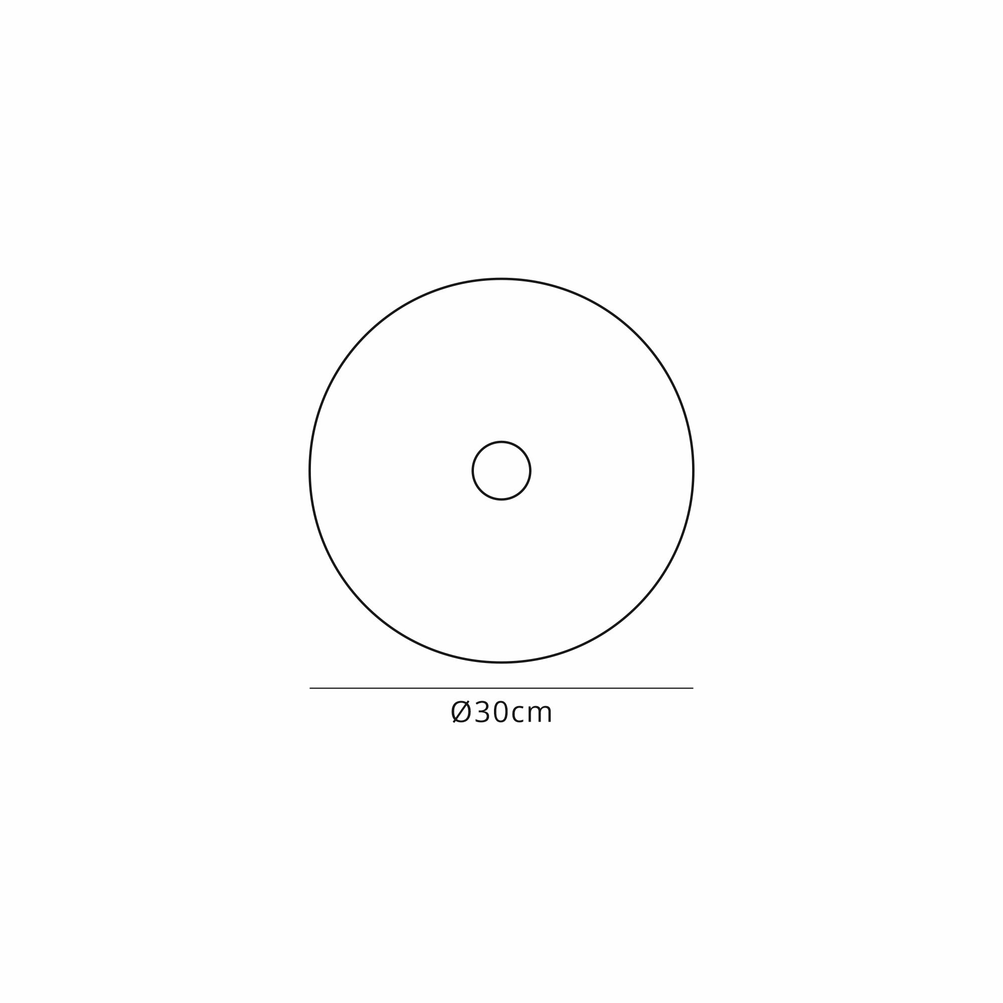 Universal 30cm Frosted Acrylic Diffuser Black Centre